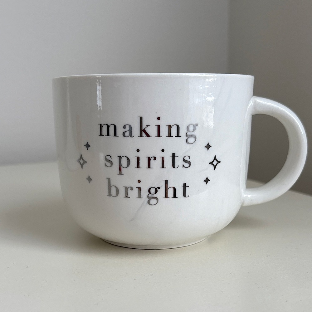 place & time JOANN Making Spirits Bright ceramic Coffee Mug Christmas Holidays